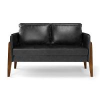 Kit 1 Sofá Namoradeira E 1 Poltrona Lana Corano Base De Madeira - D'Rossi Preto - 7