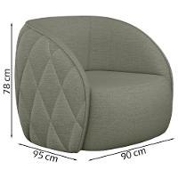 Jogo Sofa 240 Cm 3 Lug E Poltrona 1 Lug Passion Tce 1026 Linho Moll Tce 1026 - 10