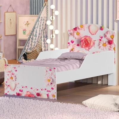 Mini Cama Rosas Com Colchão