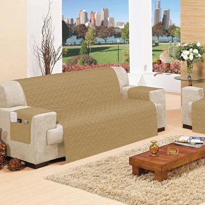 Protetor Para Sofá Castor 2 E 3 Lugares 100% Poliéster - Caramelo