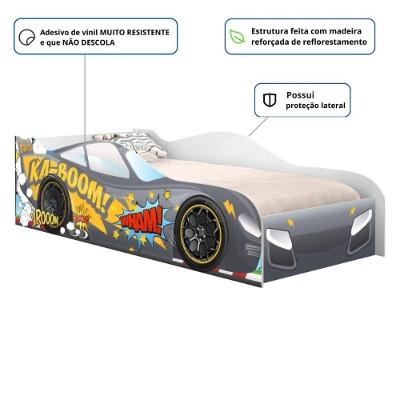 Cama Infantil Glow Faísca Cinza