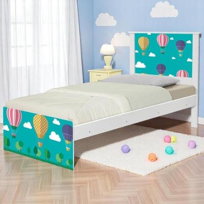 Cama Solteiro Hop Com Cabeceira Balões No Céu