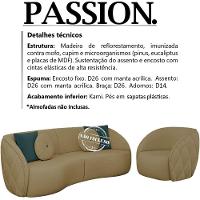 Jogo Sofa 318 Cm 4 Lug E Poltrona 1 Lug Passion Tce 1025 Linho Moll Tce 1025 - 8