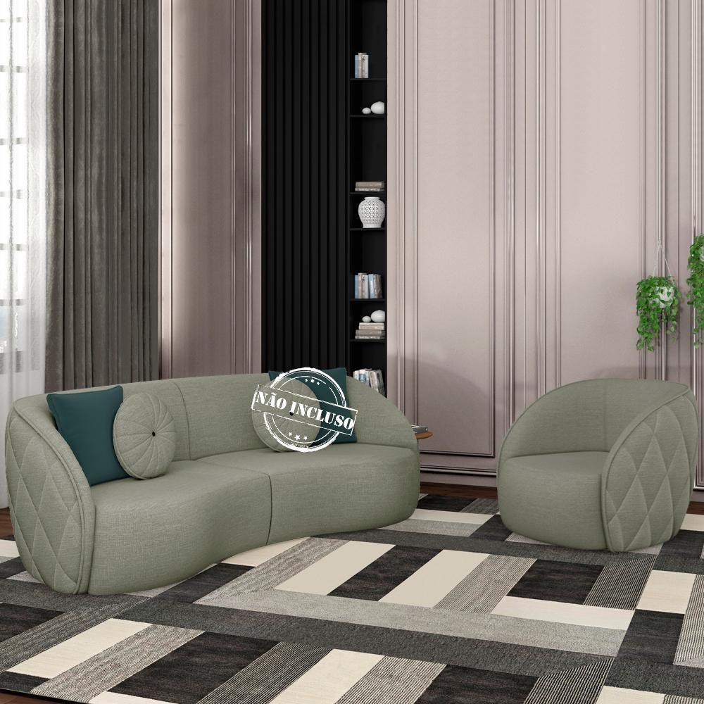 Jogo Sofa 318 Cm 4 Lug E Poltrona 1 Lug Passion Tce 1026 Linho Moll Tce 1026 - 4