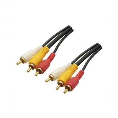 Cabo De Audio E Video 3rca + 3rca Gold 1,80 Metros