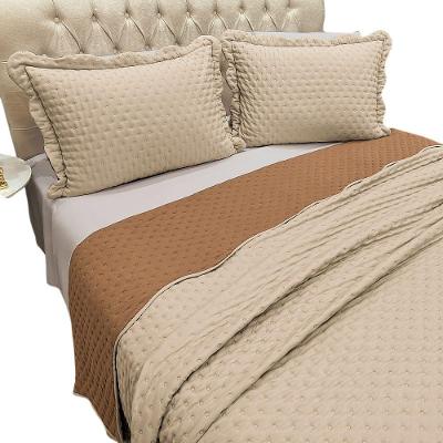 Cobre Leito Queen Vitoria Dupla Face 3pç 100% Poliéster - Damasc