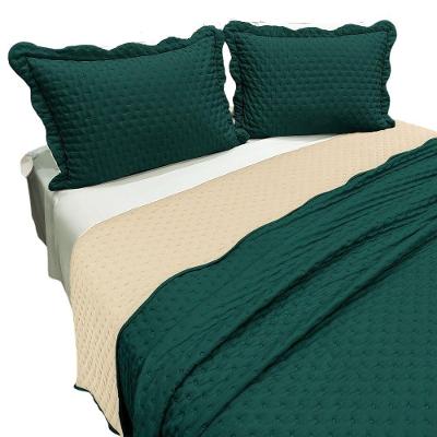 Cobre Leito Solteiro Vitoria Dupla Face 2pç 100% Poliéster - Petrol