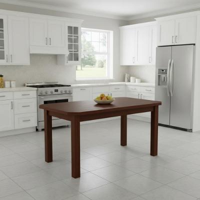 Mesa Para Cozinha 6 Lugares Madeira Maciça Castanho