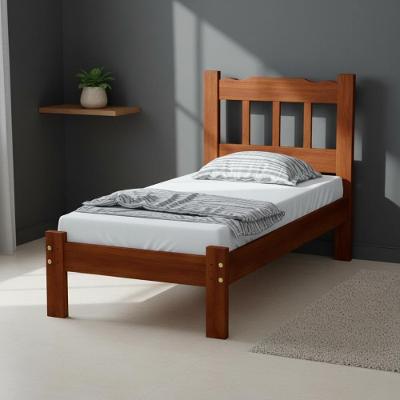 Cama Com Colchão Solteiro Madeira Maciça Reforçada
