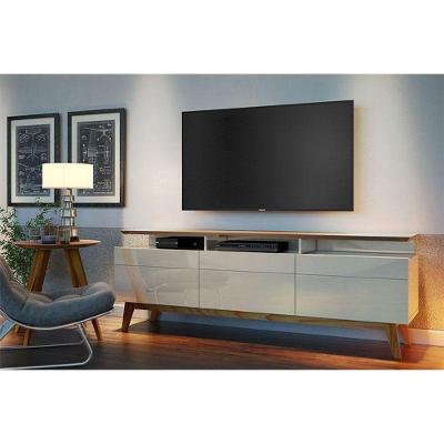 Rack Bancada Ambiente Classic 3 Gavetas Com Nicho 1.8 Off White Nature - Imcal