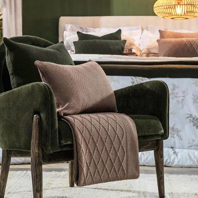 Almofada Tricô 45cm X 45cm Altenburg Amara Marrom Mocha