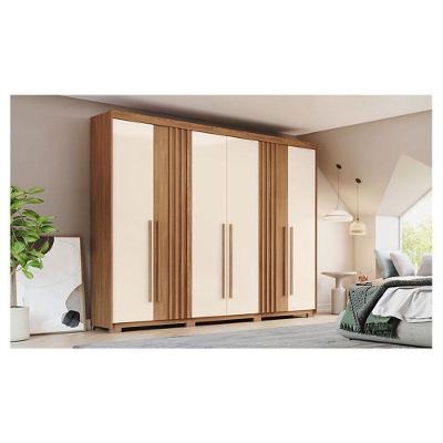 Guarda Roupa Casal Ambiente Norton 6 Portas Nature Off White - Henn