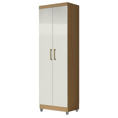 Armário Multiuso 2 Portas 2000191 Atacama Off White Com Pés Cinza - Aramóveis