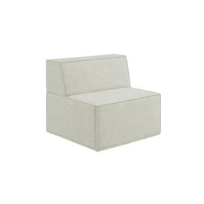 Poltrona Modular Puff Compacto Bouclê Confortável - Balaqui Bege