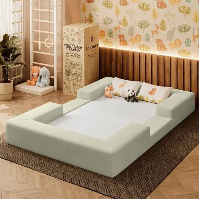 Cama Montessoriana Berço Infantil 100% Espuma Balaqui Decor Bege