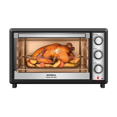 Forno Elétrico de Bancada Mondial FRN-48-BI 48L 1800W Grill Preto-inox 110V