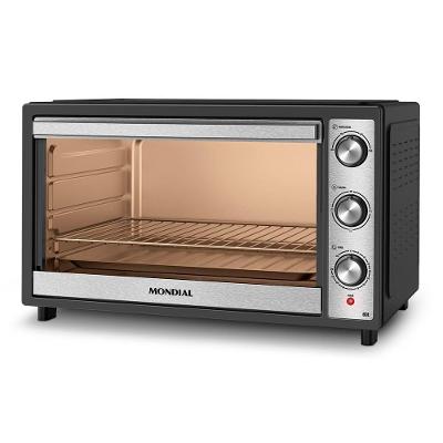 Forno Elétrico de Bancada Mondial FRN-60-BI 60L 1800W Grill com Timer Luz Inox Preto 220V