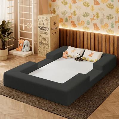 Cama Montessoriana Berço Infantil 100% Espuma Balaqui Decor Grafite