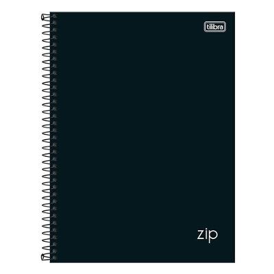 Caderno Espiral Universitário Zip New 20 Matérias Preto - Tilibra