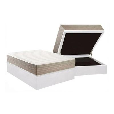 Cama Box Baú Novo + Colchão Anatômico Kappesberg D33 Carmine + Base Crc Corano White