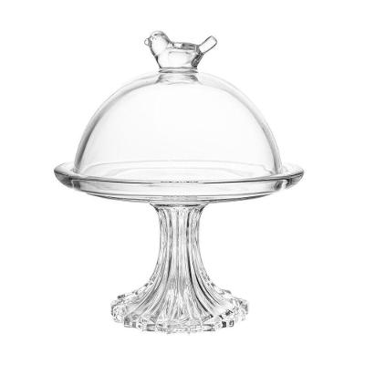 Prato Para Doce Com Pé Bird Cristal 15 X 18cm Wolff