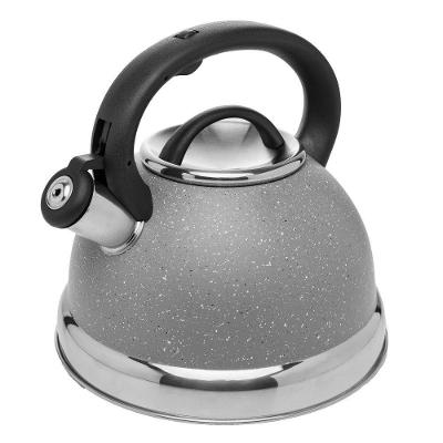 Chaleira Indução 3l Com Apito Em Alumínio Com Revestimento Cerâmico Cinza Wolff