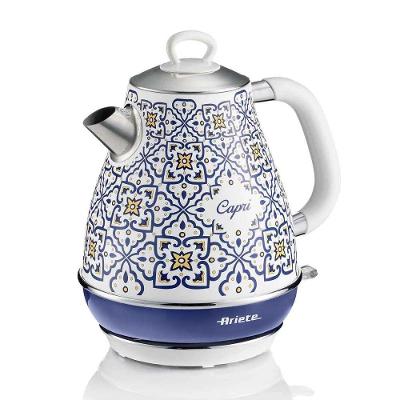 Chaleira Elétrica Ariete 2869 Capri 1,7L Aço Inox Branco Azul Marinho 1850W 220V