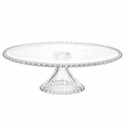 Prato Para Bolo 31cm De Cristal Com Pé Pearl Wolff