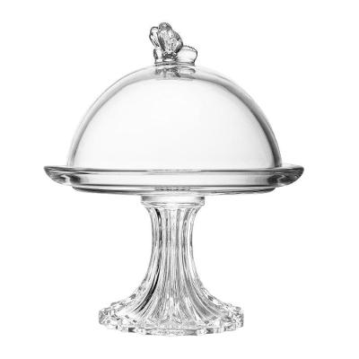 Prato Para Doce Com Pé Bee Cristal 15 X 18cm Wolff