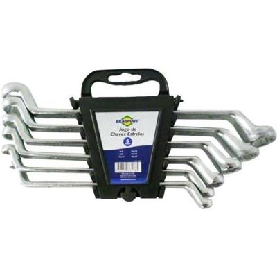 Kit De Chave Estrela Com 6 Peças De 6 A 17mm Brasfort