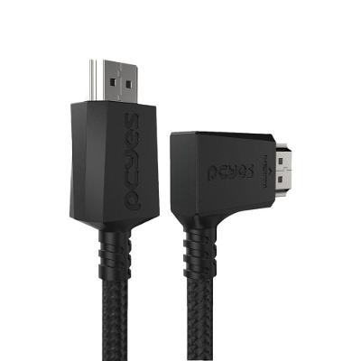 Cabo Hdmi 2.1 Conec.90º Horizontal - Preto - 3m - Nylon - Phm21-3hnp