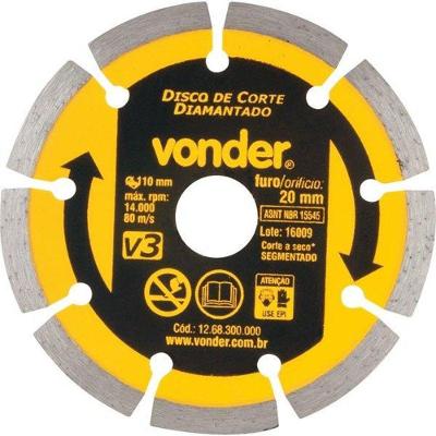 Disco De Corte V3 110 X 20mm Para Construção - Vonder