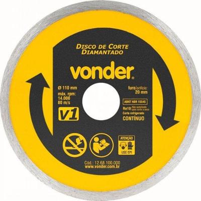 Disco De Corte V1 110 X 20mm Para Mármore - Vonder