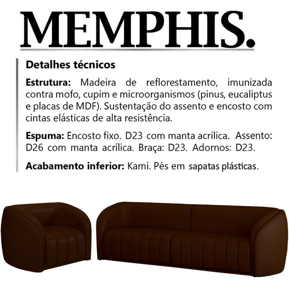 Jogo Sofa 332 Cm 4 Lug E Poltrona 1 Lug Memphis Tcs 721 Corano Moll Tcs 721 - 2