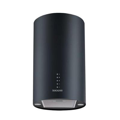 Coifa de Ilha Redonda Quartzo Preta 35cm Suggar 110V