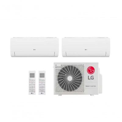 Ar Condicionado Multi Split Inverter LG 2x Evap Hiwall 12000 BTUS Quente e Frio 220V AMNW12GSJA1