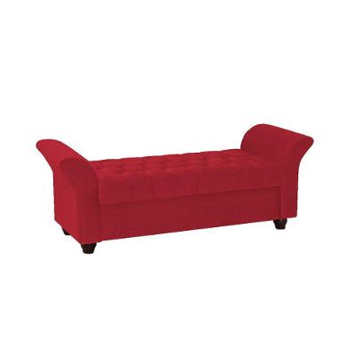 Recamier Divã Morabe P04 140 Cm Suede Vermelho
