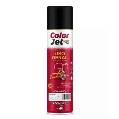 Tinta Spray Color Jet Preto 400ml Renner