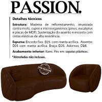 Jogo Sofa 318 Cm 4 Lug E Poltrona 1 Lug Passion Tcs 721 Corano Moll Tcs 721 - 17