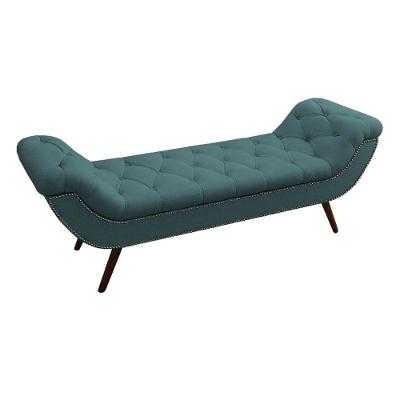 Recamier Divã Odessa P04 140 Cm Suede Turquesa Tca 946