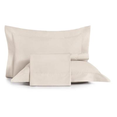 Lençol Com Elástico Queen Altenburg Algodão Lux 200 Fios Bege Delavé