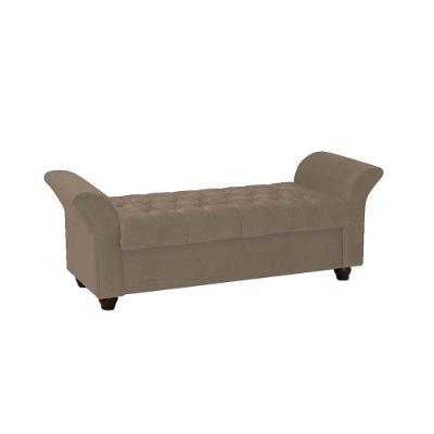 Recamier Divã Morabe P04 160 Cm Suede Marrom Claro Tca 945