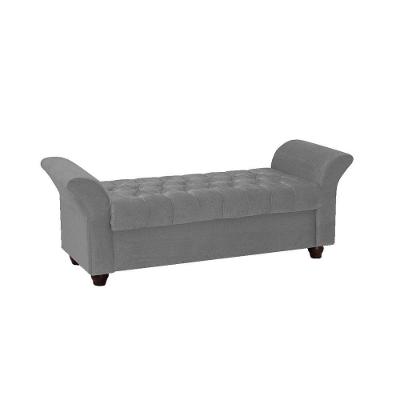 Recamier Divã Morabe P04 160 Cm Suede Cinza Tca 940