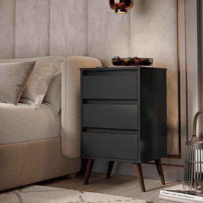 Mesa De Cabeceira Mundo Retrô Preto