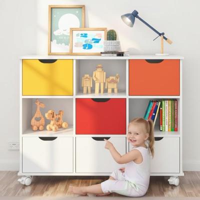 Nicho Organizador Para Quarto Infantil 6 Gavetas Colorido Branco