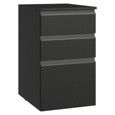 Balcão De Cozinha 40 Cm 3 Gavetas Suspenso Preto Nice Madesa Preto