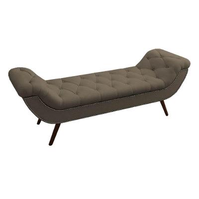Recamier Divã Odessa P04 140 Cm Suede Marrom Claro Tca 945