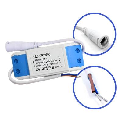 Fonte Driver Reator Led 36w Plafon Embutir Sobrepor 600ma
