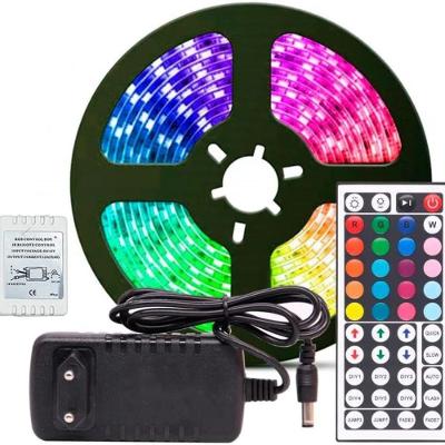 Fita Led Rgb 5m 60 Leds/m Ip20 12v Com Controle Remoto