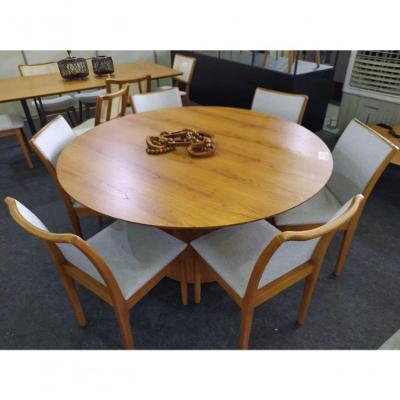 Sala De Jantar Redonda 6 Cadeiras 1,35m Phoenix Requinte